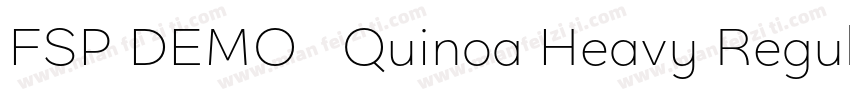 FSP DEMO   Quinoa Heavy Regula字体转换